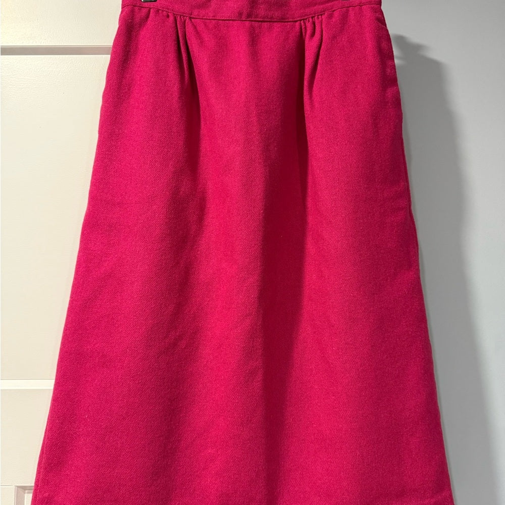 Vintage Pink Wool Women's Skirt Size 10