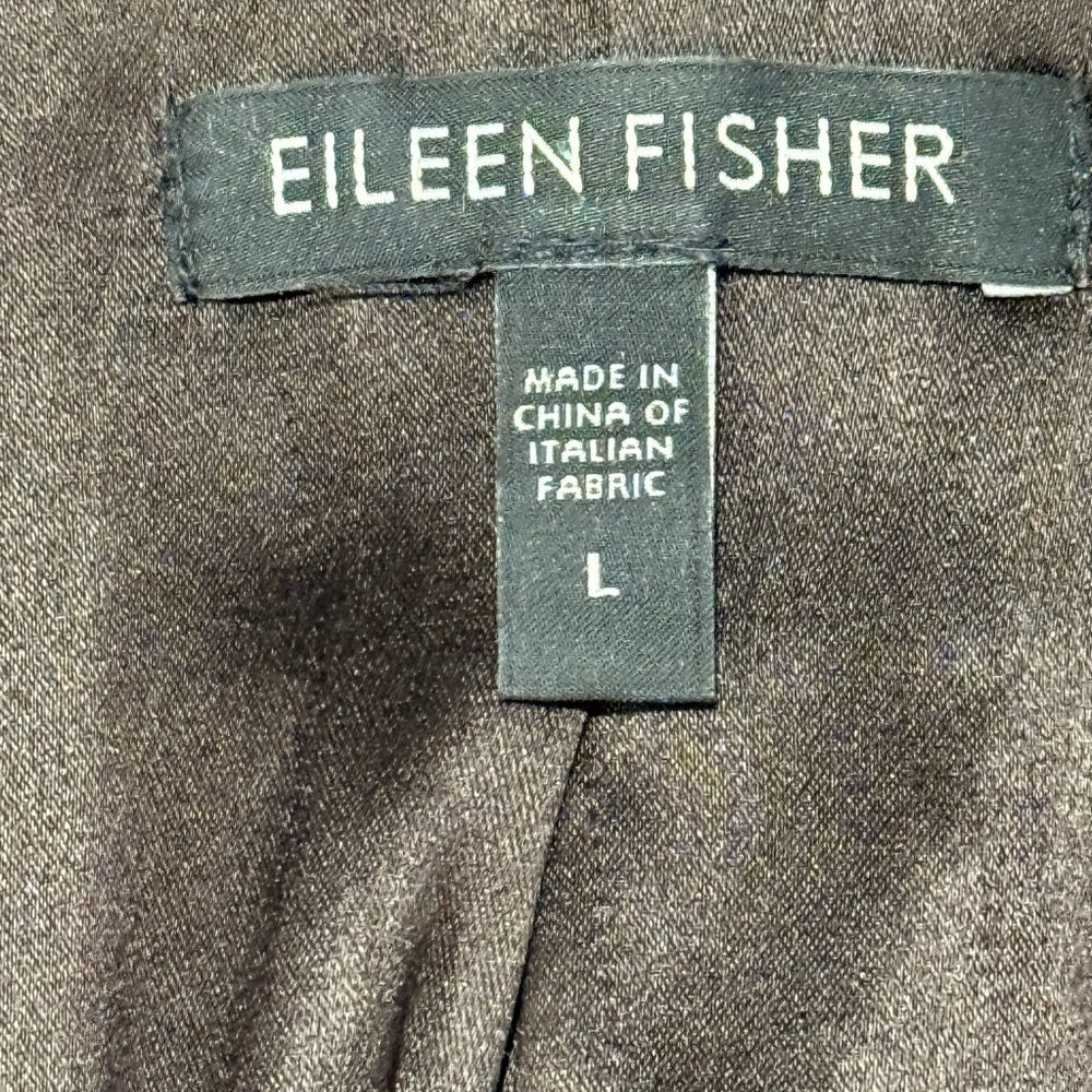 Eileen Fisher Dark Brown Blazer Ladies Size Large