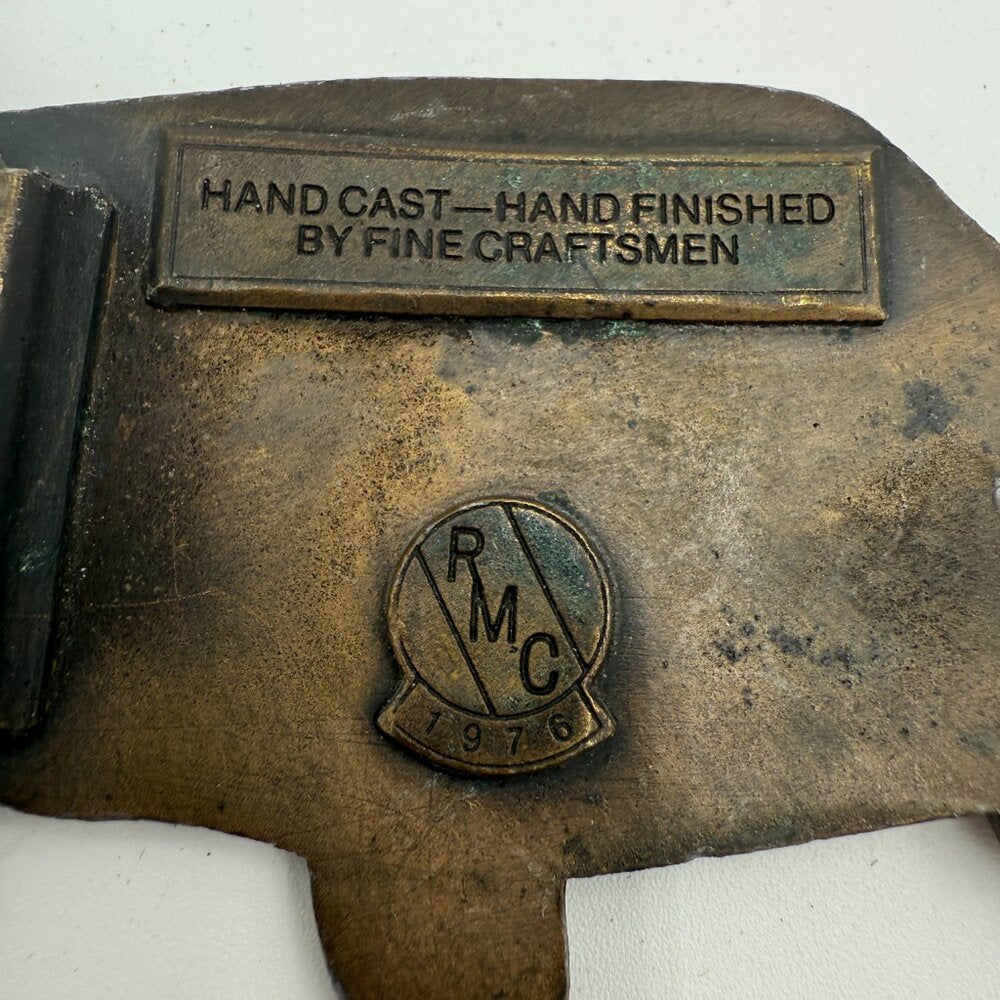 1976 Vintage RMC Van Handcrafted Brass Belt Buckle