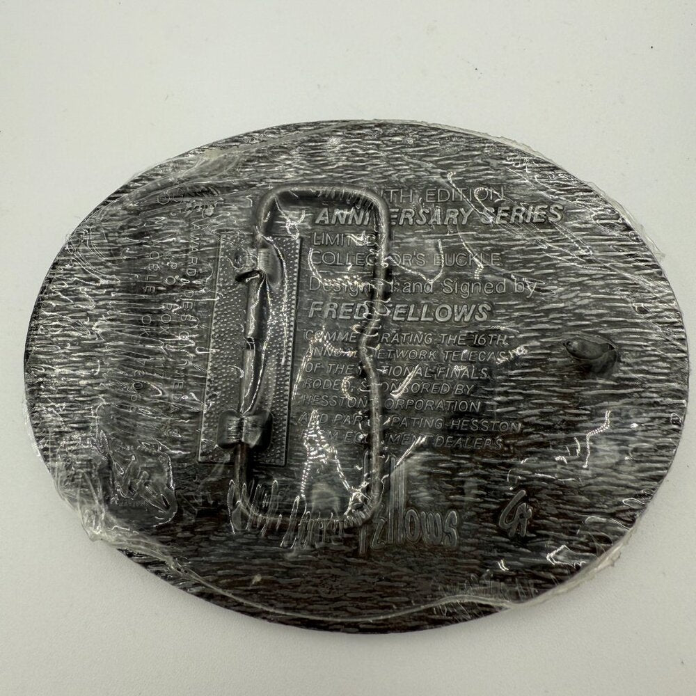 Vintage 1989 Hesston National Finals Rodeo Belt Buckle - sealed