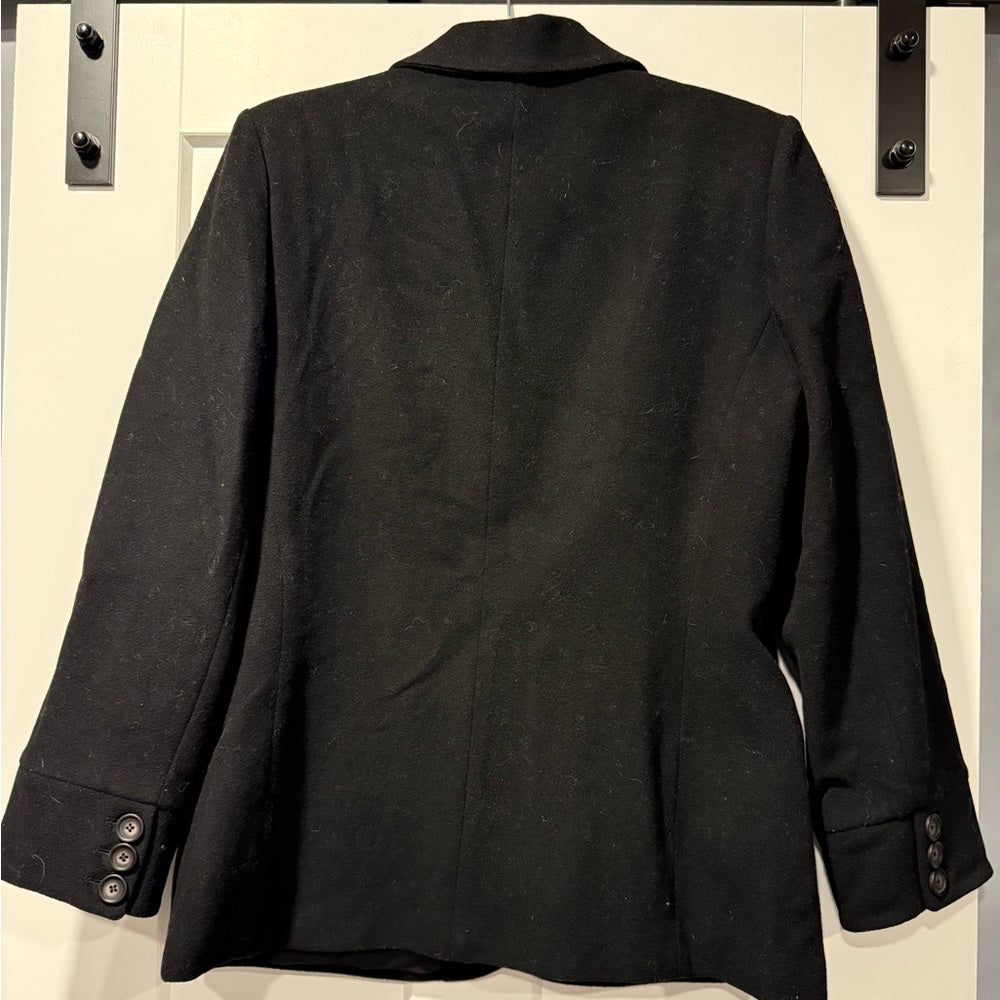 Vintage Harve Benard Black Wool Women's Blazer Size 14