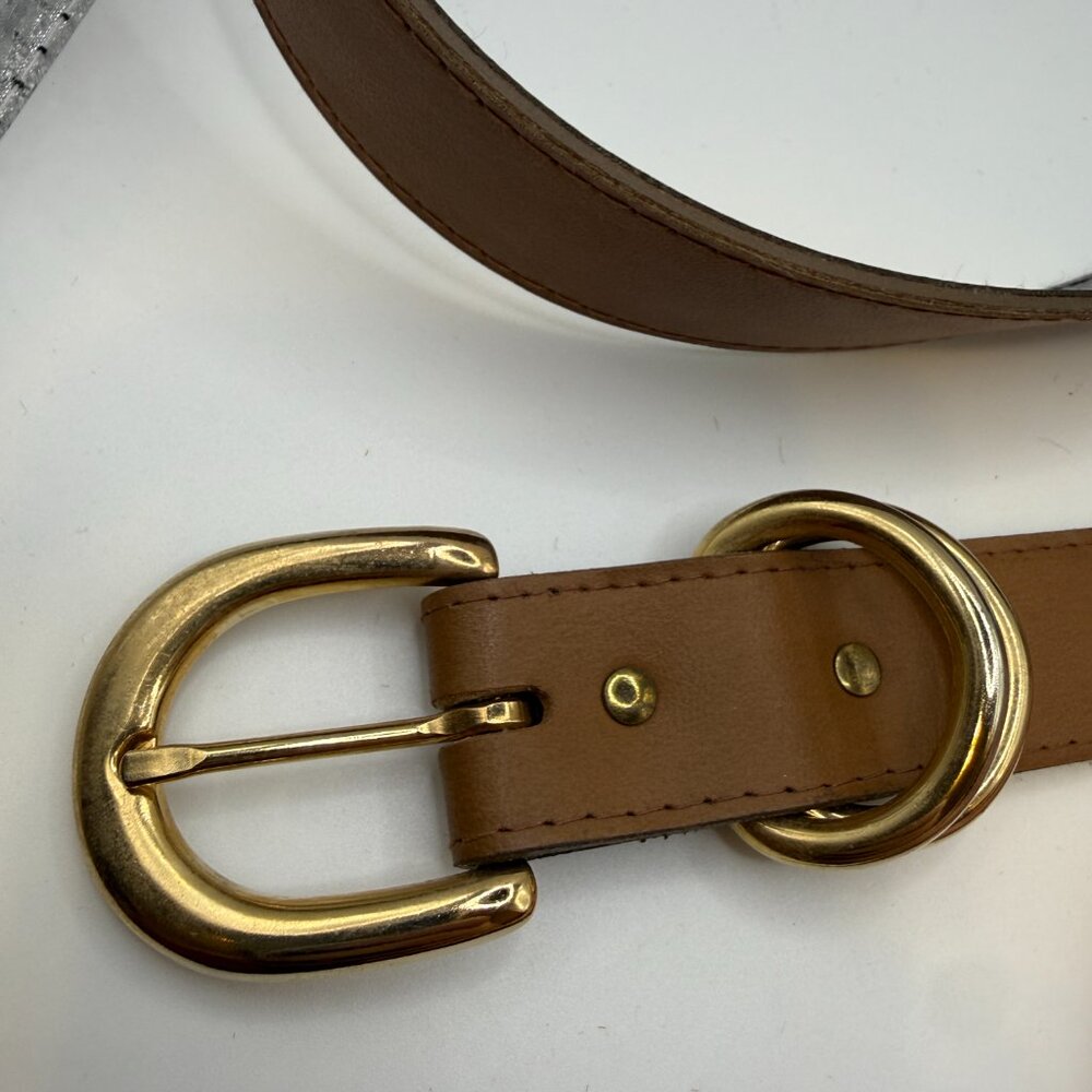 Vintage Women's Brown Leather Chic Belt XL