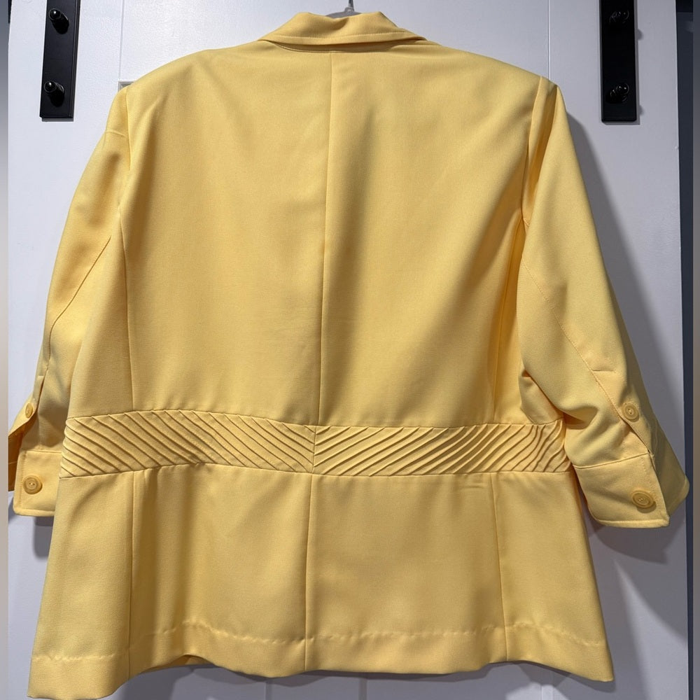 Vintage Southern Lady Yellow Button-Front Blouse Women’s Size 18 W