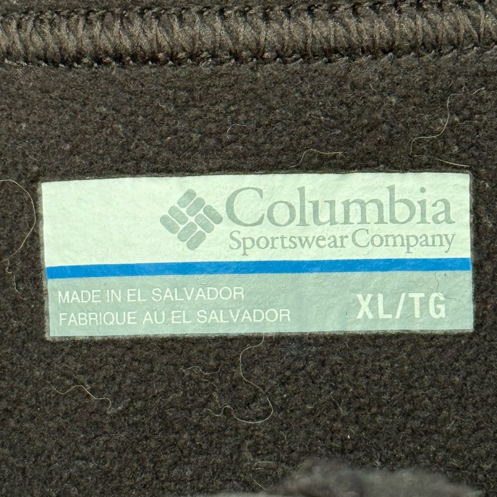 Columbia Men's Charcoal Fleece-Lined Jacket With Yellow Trim Size XL