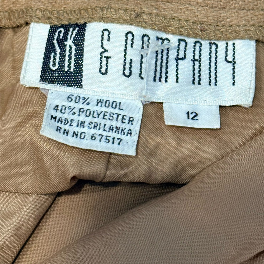 Vintage SK & Company High Waisted Wool Trousers Ladies Size 12