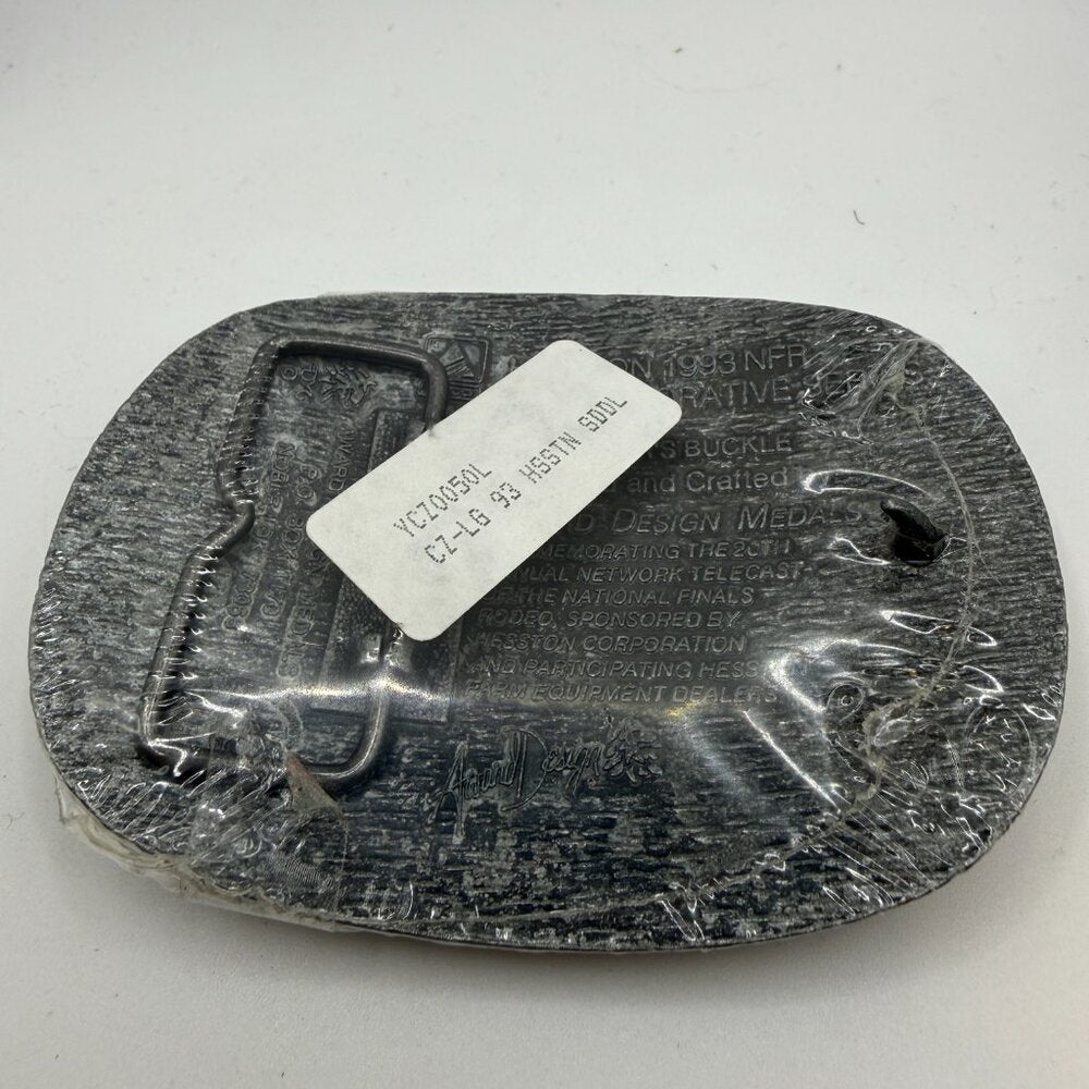 Vintage 1993 Hesston National Finals Rodeo Belt Buckle - sealed