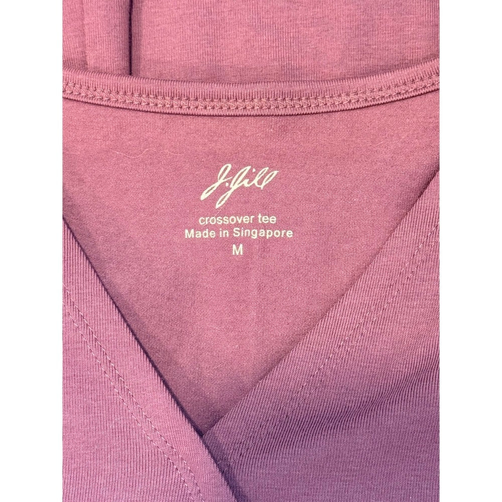 Cute & Comfy J. Jill Mauve Knit Crossover Tee Ladies Size Medium