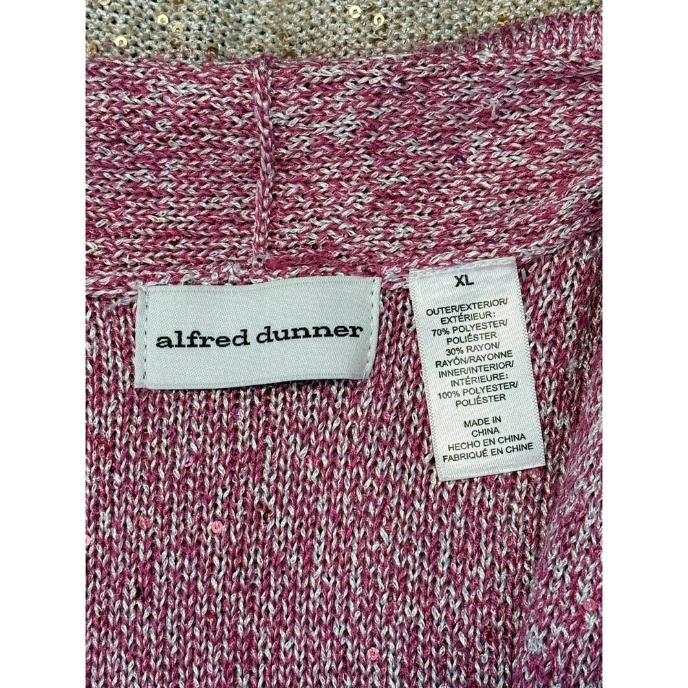 Sparkly Alfred Dunner Pink Ombre Cardigan Ladies Size XL