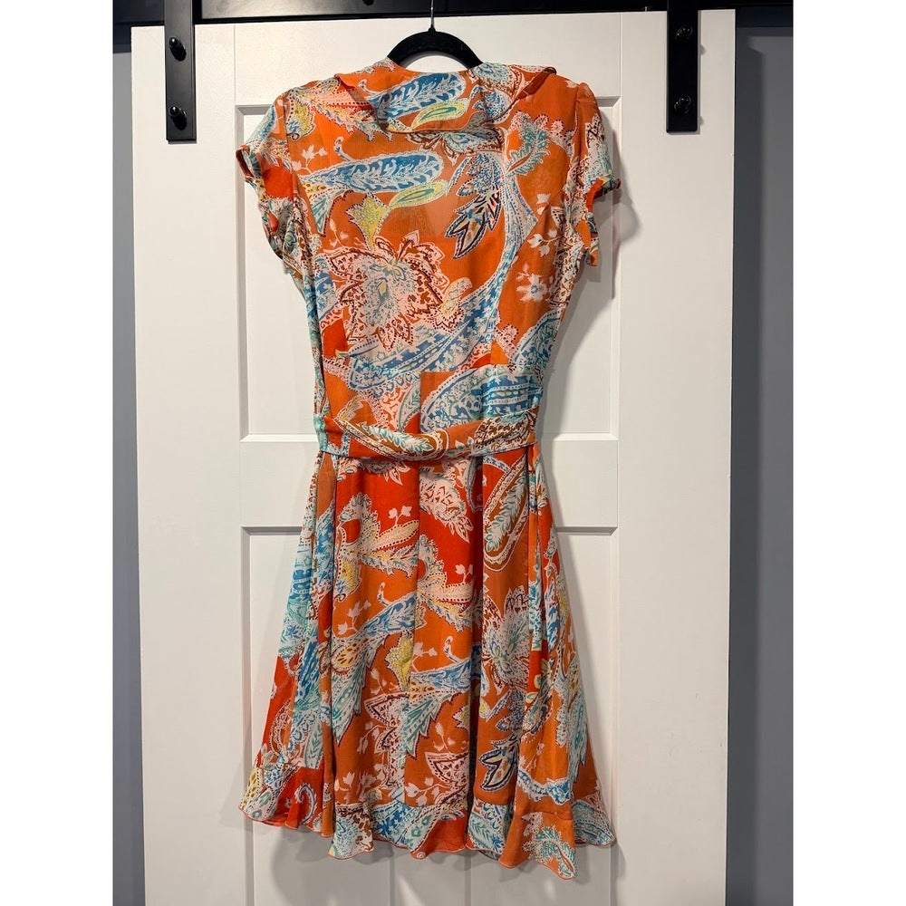 MSK Coral Floral & Paisley Springtime Dress Ladies Size 10 Petite