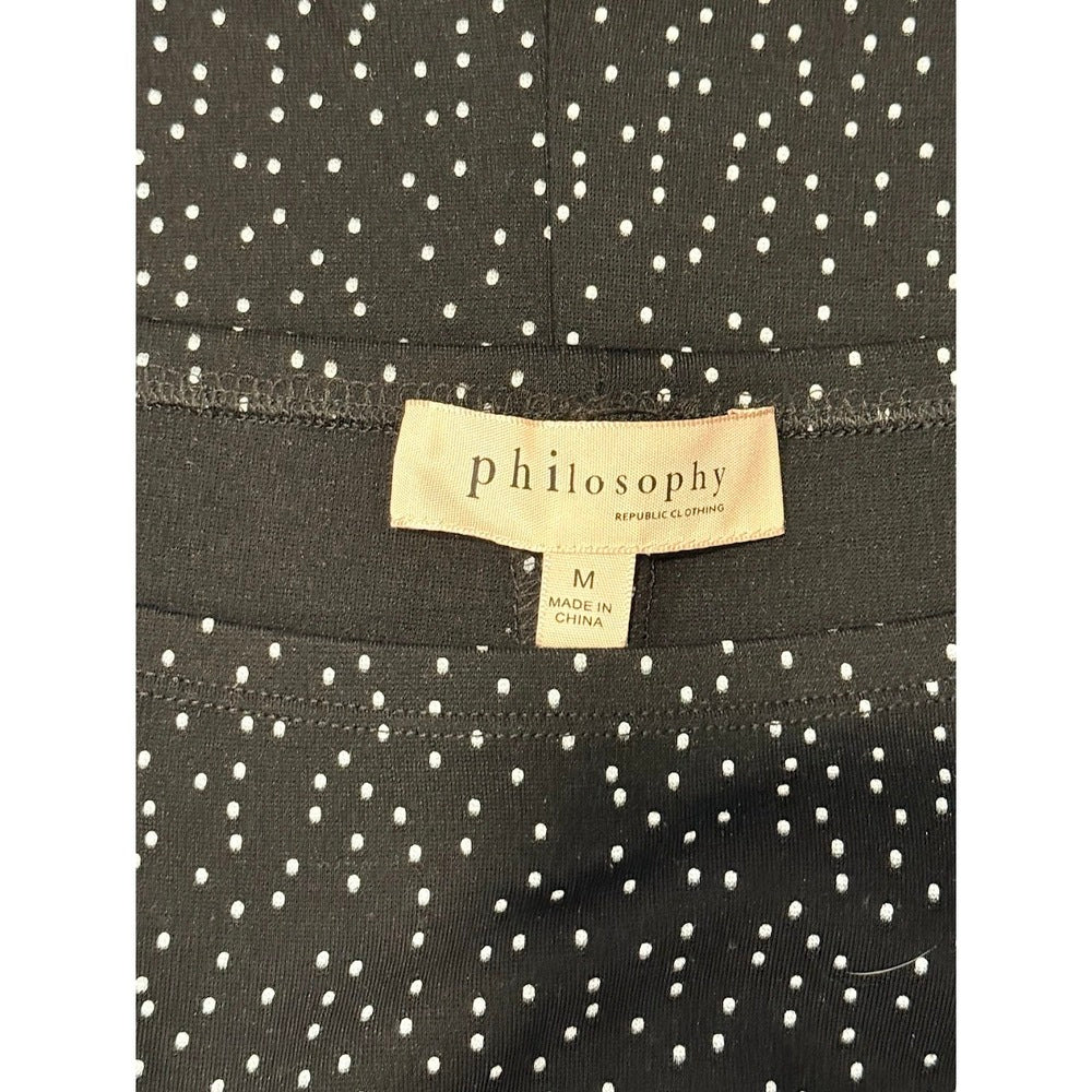 Philosophy Black Stretch Pencil Skirt With White Polka Dots Ladies Size Medium