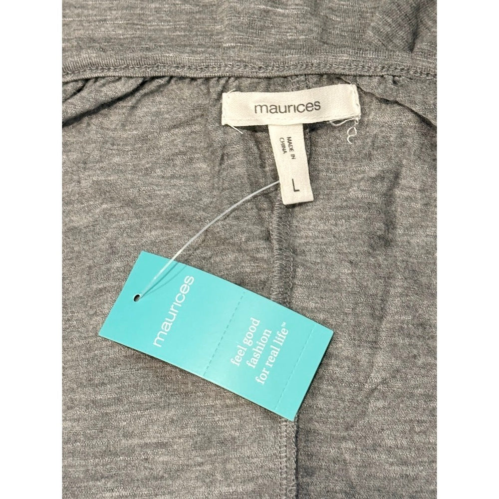 NWT Maurices Gray Knit One-Piece Romper Size Large