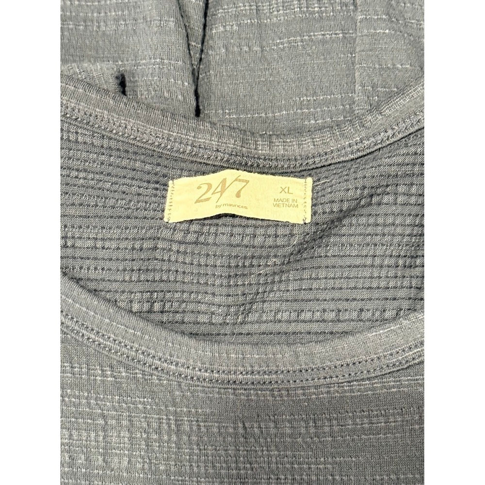 Maurices 24/7 Textured Dark Blue Short-Sleeve Tee Size XL