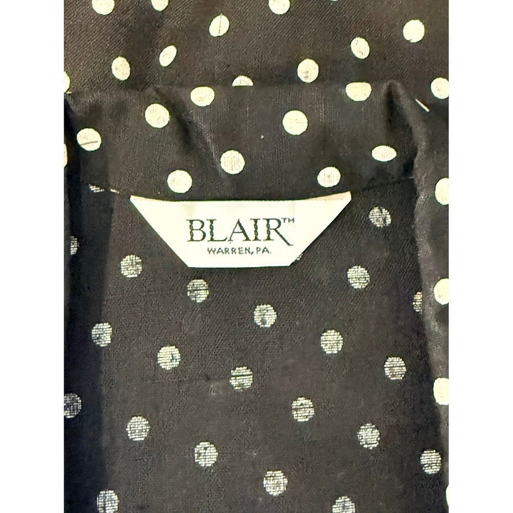 Vintage Blair Black & White Polka Dot Blazer Ladies Size 16