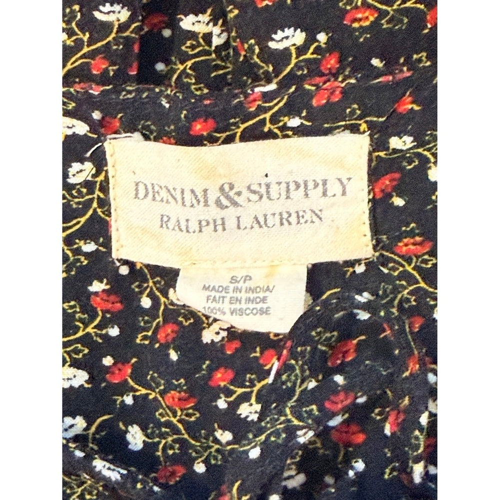 Ralph Lauren Denim & Supply Flowy Floral Blouse Ladies Size Small