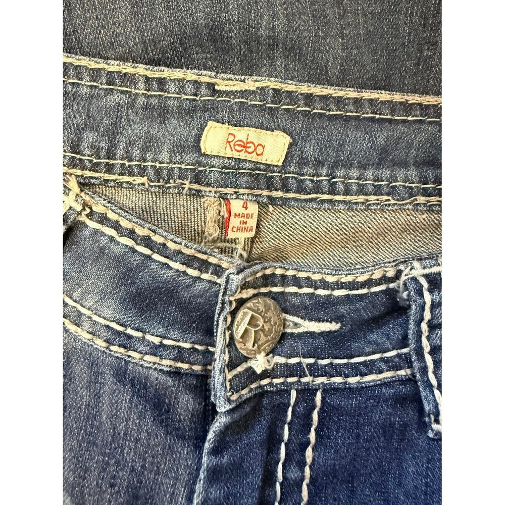Reba Jeans With Blingy Embellished Pockets Ladies Size 4