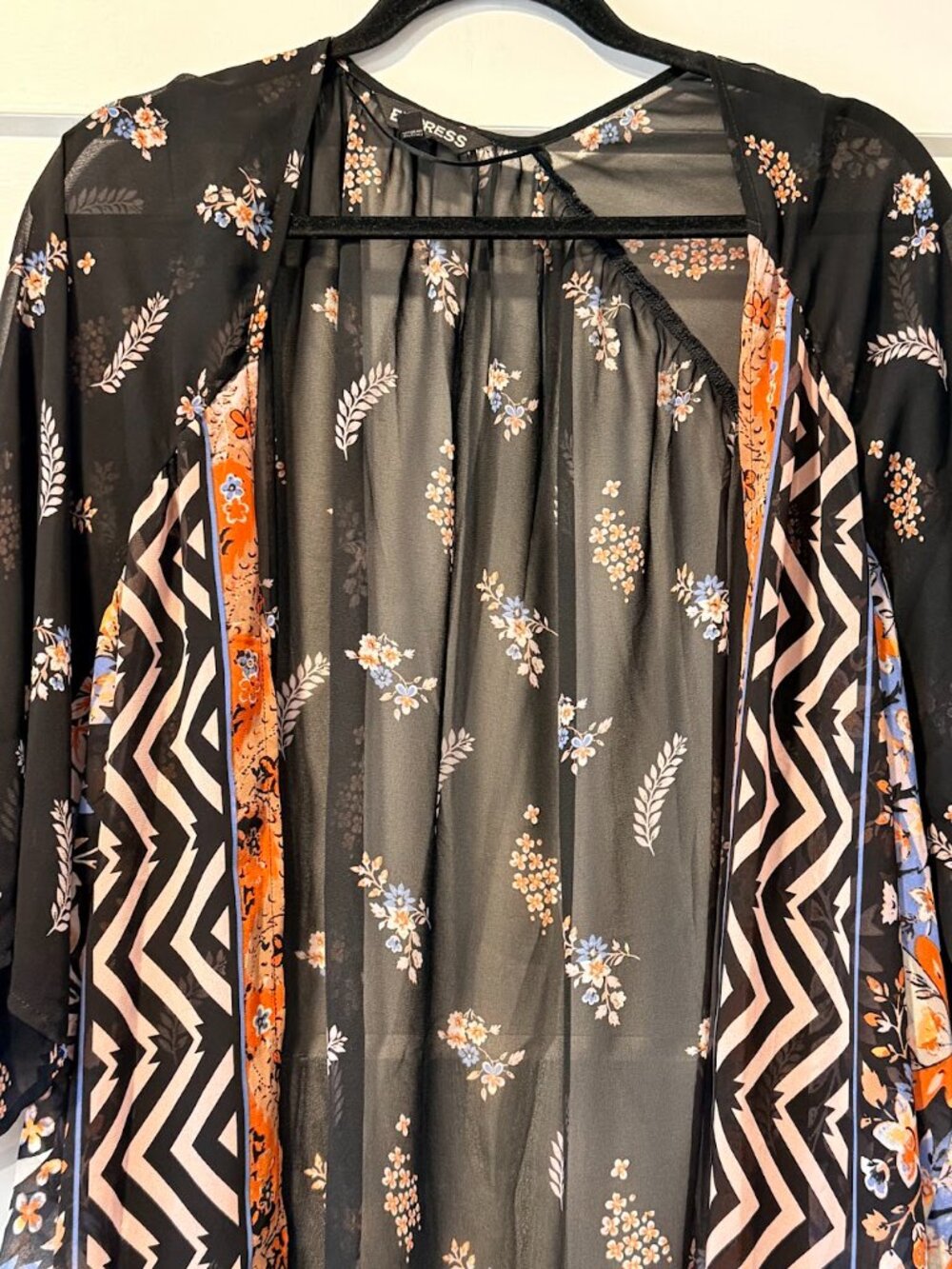 EXPRESS Sheer Floral Kimono