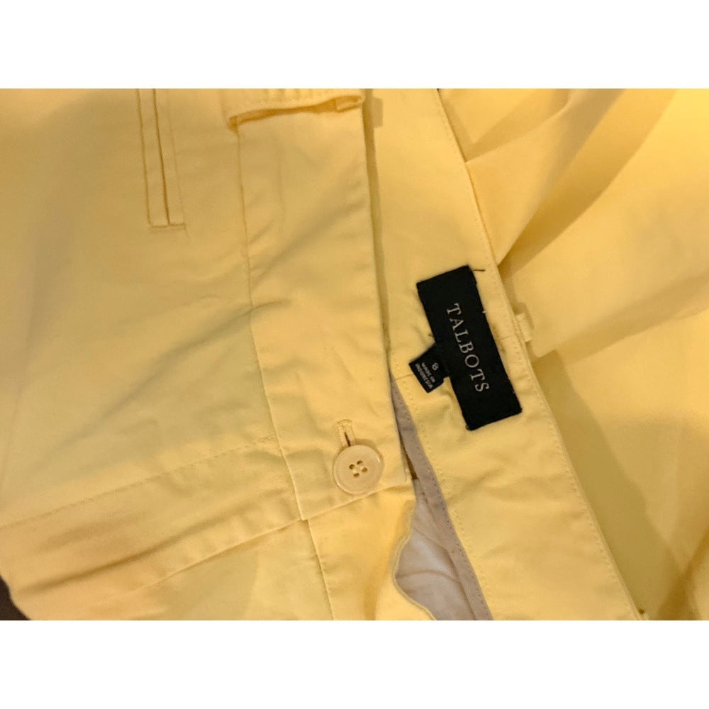 Talbots Yellow Cotton Shorts Ladies Size 8