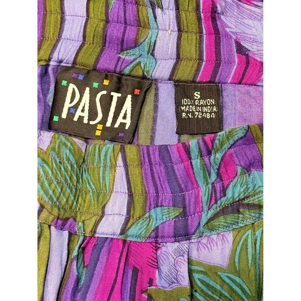 Vintage Pull-On Purple Floral Shorts by Pasta Ladies Sz Small