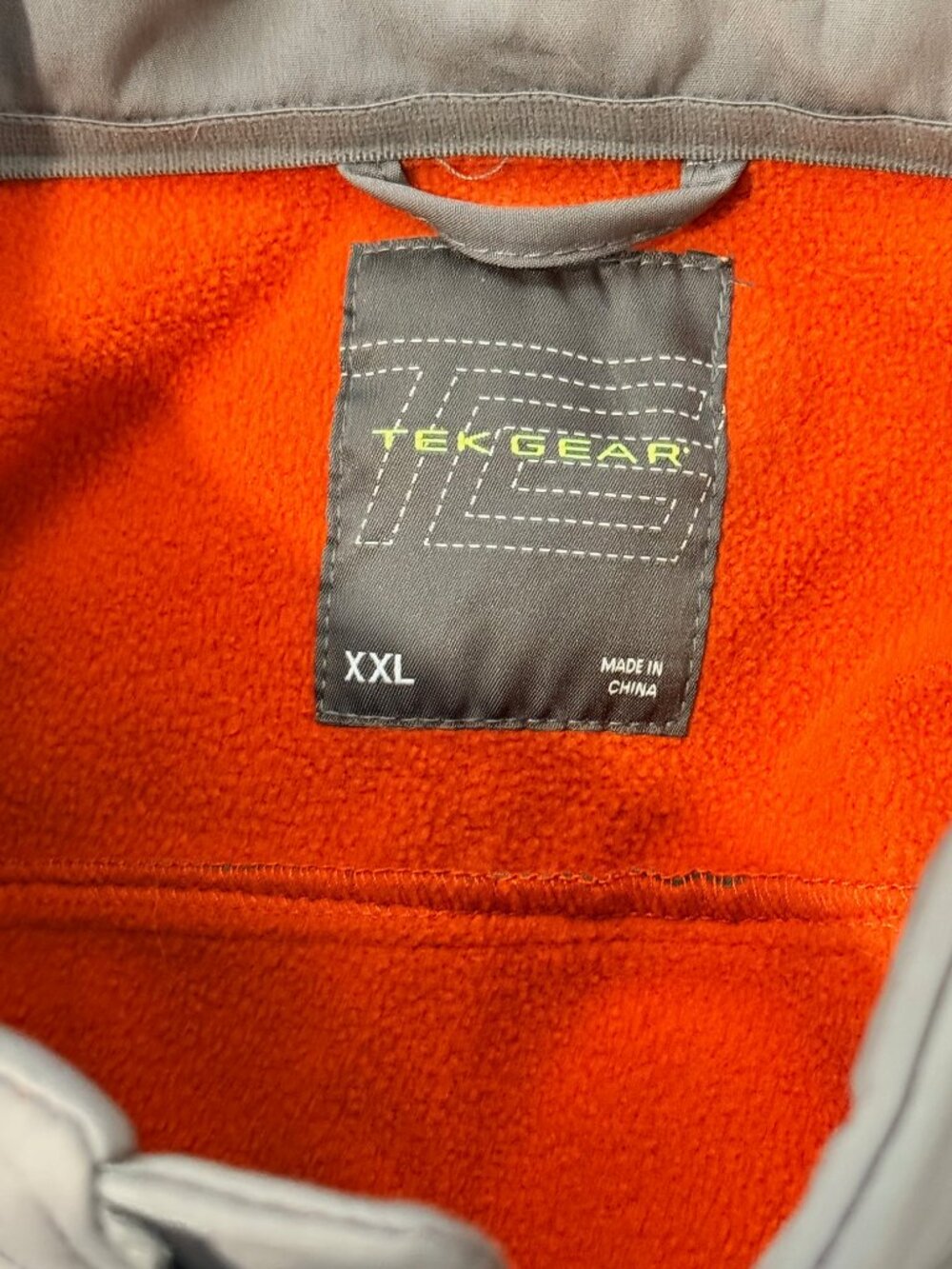Tek Gear Men's Gray Fleece-Lined Zip-Front All-Weather Jacket