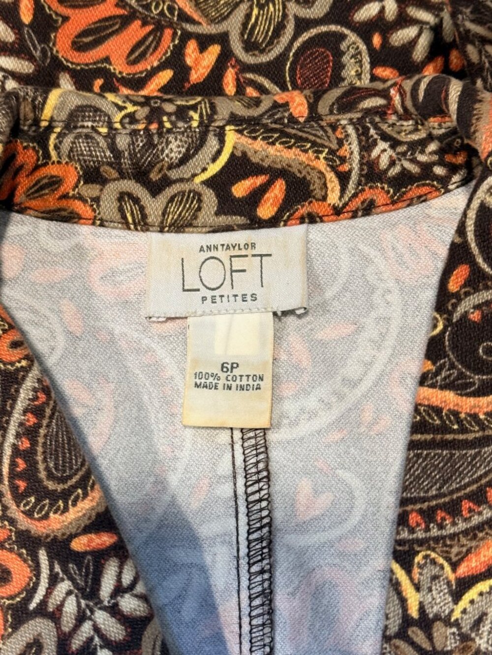 LOFT Paisley and Floral Cropped Fall Jacket