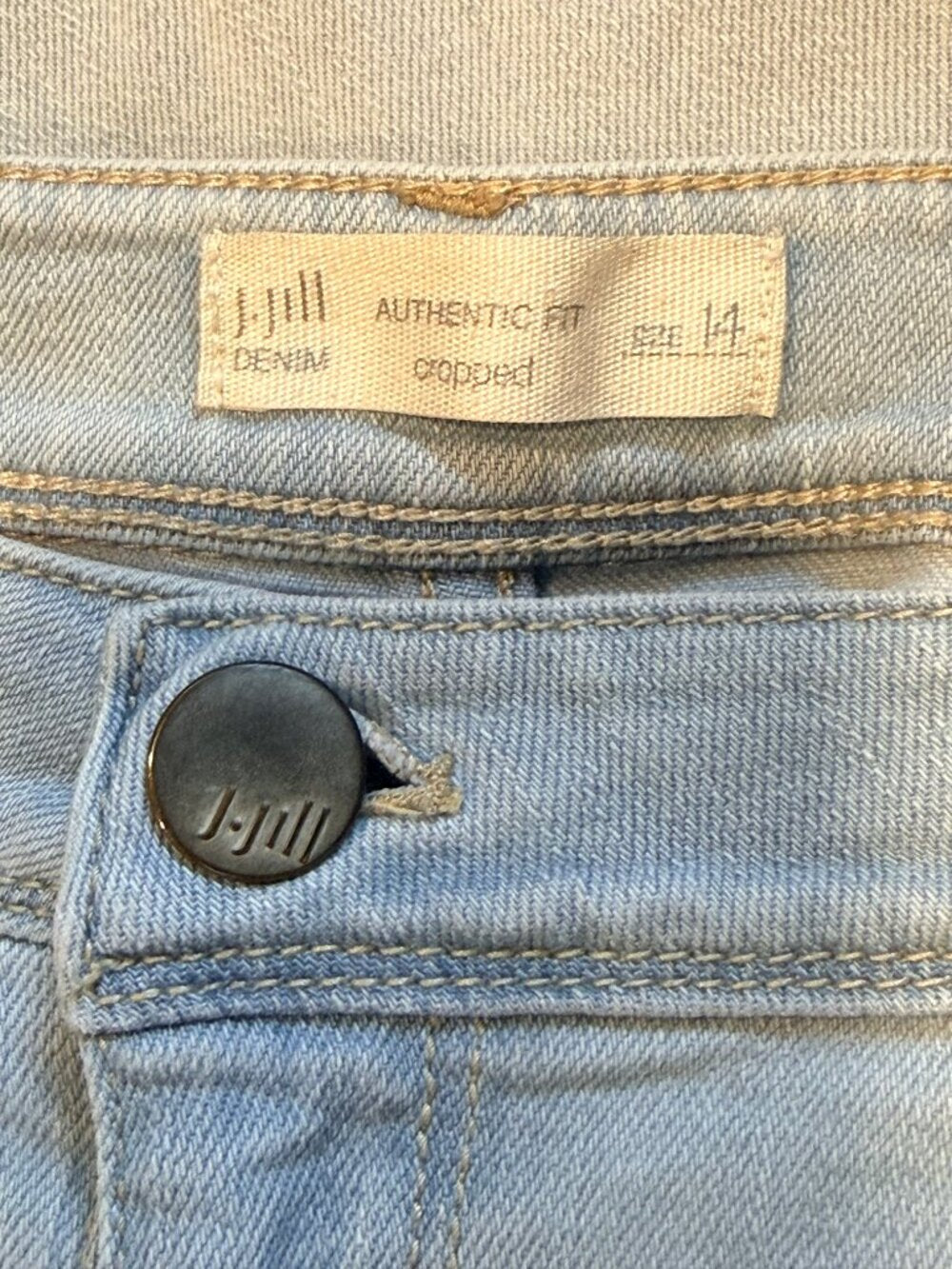 J. Jill Authentic Fit Light Blue Stretch Denim Capris