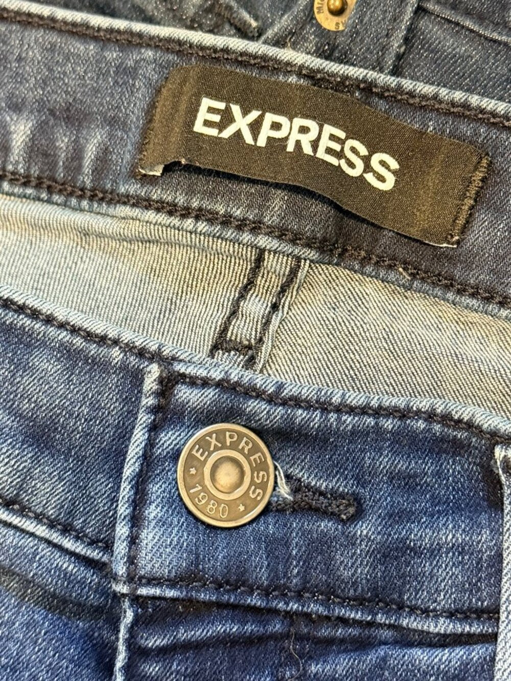Express Denim Perfect Stretch Mid-Rise Blue Jean Legging Jegging