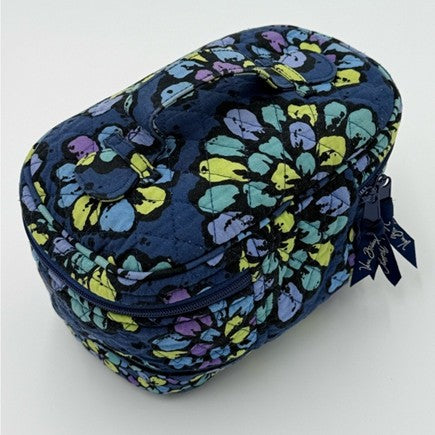 Vera Bradley Blue Floral Quilted Cosmetic Bag