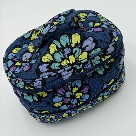 Vera Bradley Blue Floral Quilted Cosmetic Bag