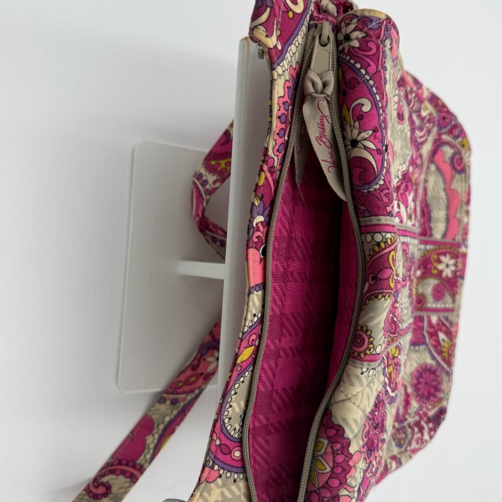 Vera Bradley Large Pink Paisley Shoulder Bag Purse