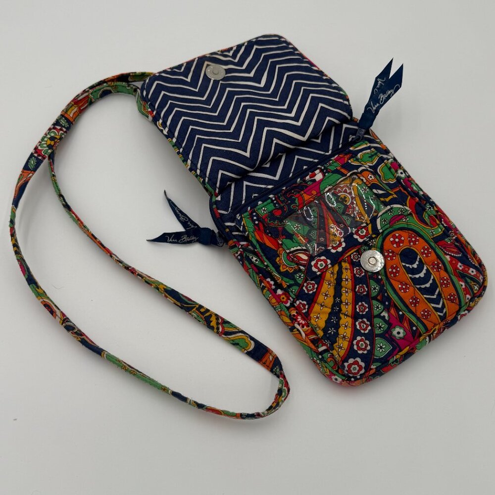 Vera Bradley Pretty Blue, Orange, Green Floral Crossbody Bag