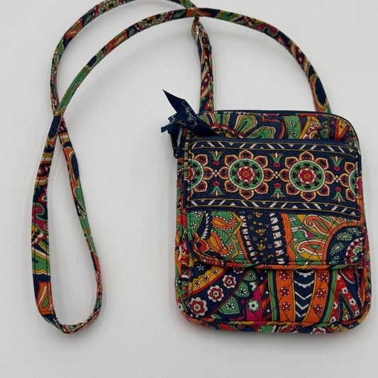 Vera Bradley Pretty Blue, Orange, Green Floral Crossbody Bag