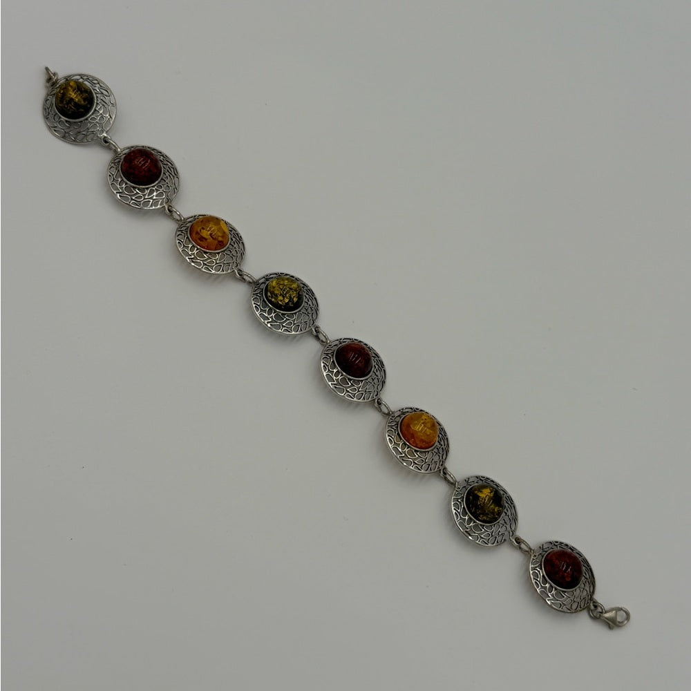 Baltic Amber Sterling Silver Elegant Bracelet