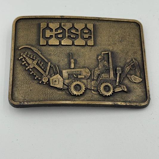 Vintage Case Machinery Bronze Belt Buckle