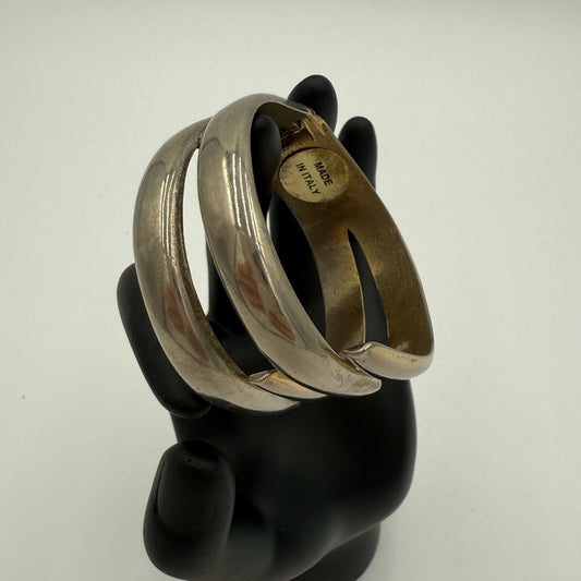 Vintage Italian SilverTone Clasp Bangle Women's Bracelet