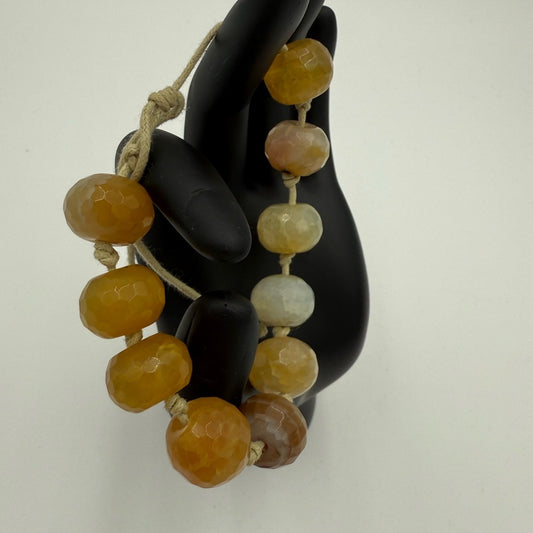 Elegant Faceted Mookaite Beaded Bracelet on Sizable Cord