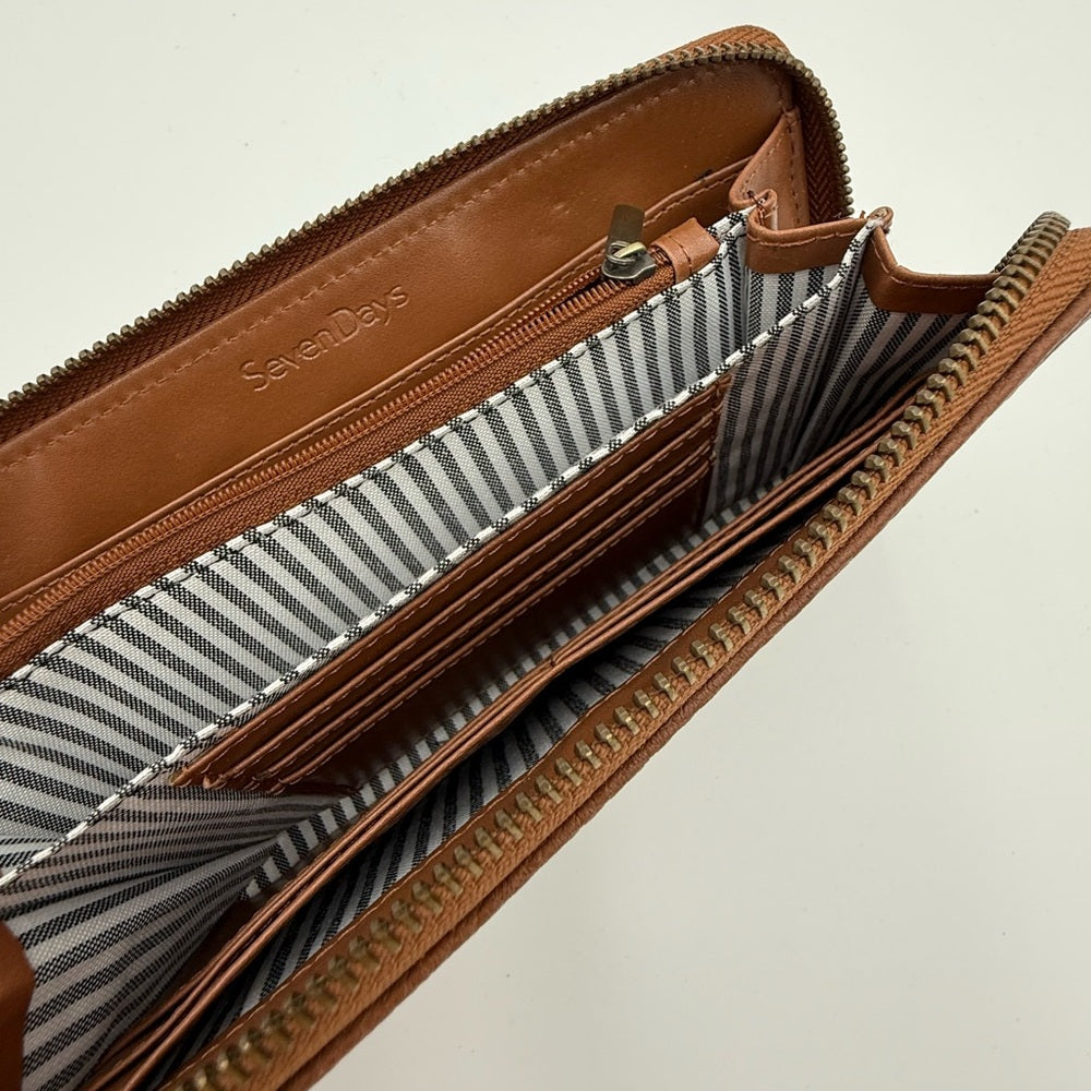 Chocolate Brown Vegan Leather Wristlet Wallet by 7 Days