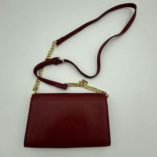 Stella & Max Elegant Red Faux Leather Crossbody Bag