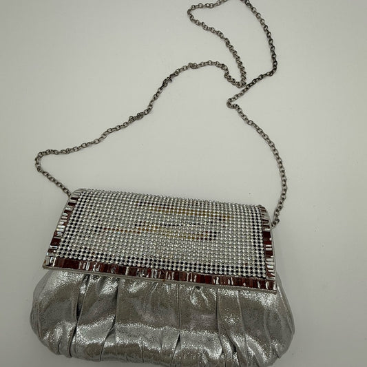 Vintage Silver Chain Sparkle CZ Shoulder  Bag