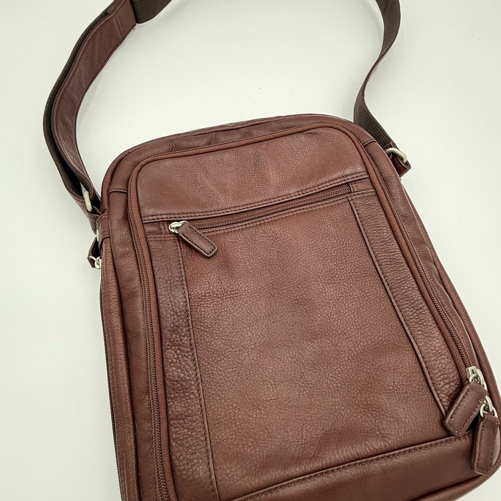 Wilson’s Leather Brown Leather Men's / Women’s Sling Bag