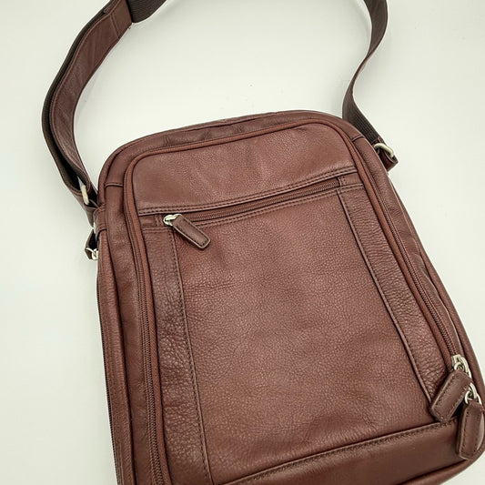 Wilson’s Leather Brown Leather Men's / Women’s Sling Bag