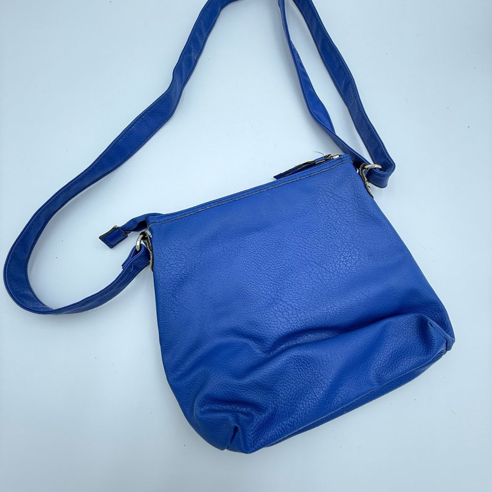 Vintage Royal Blue Vegan Leather Shoulder Bag by Rosetti