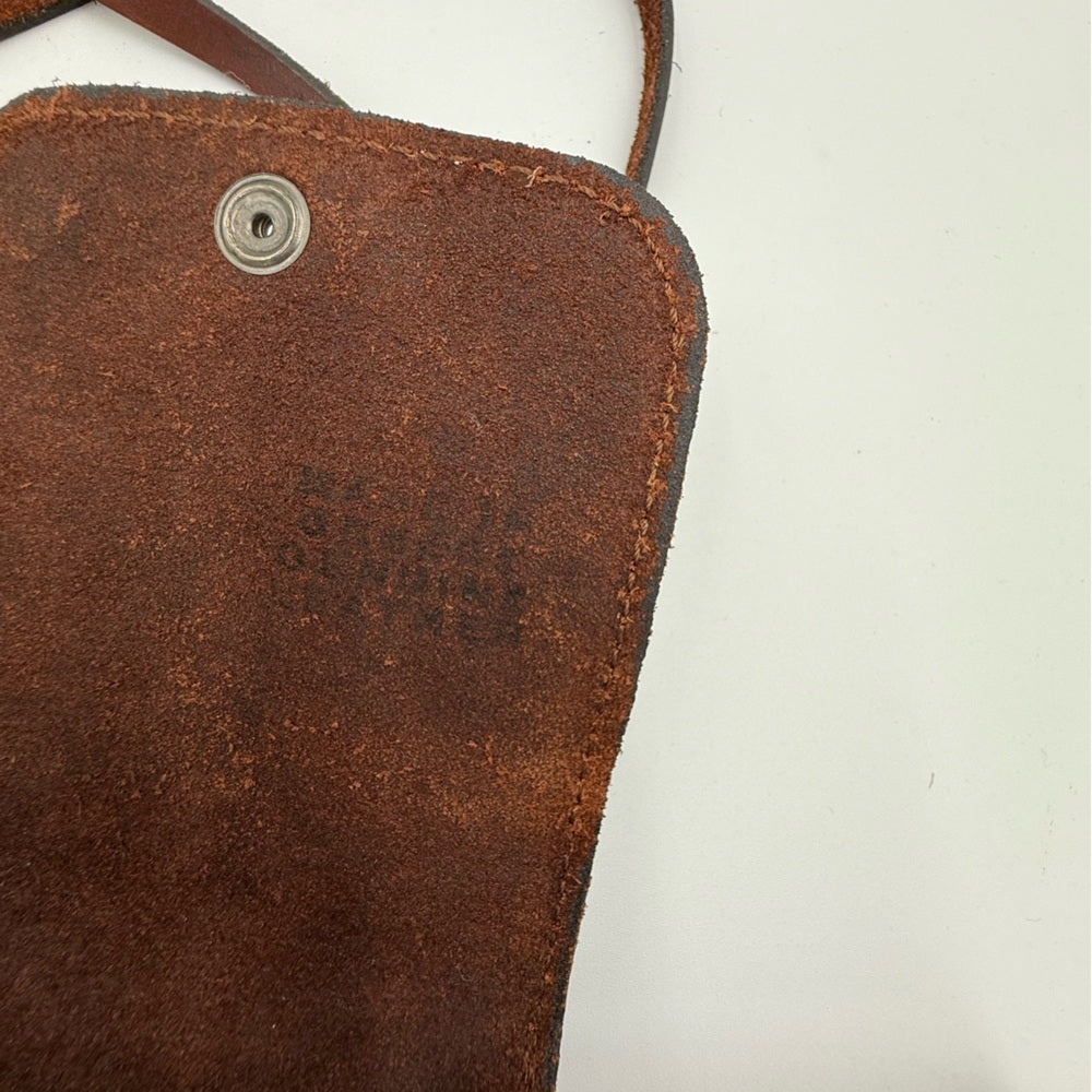 Vintage Brown Leather Crossbody Pouch Small Bag