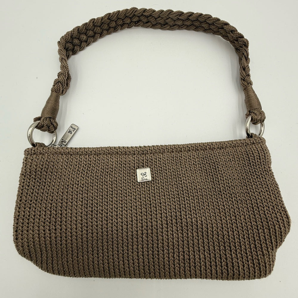 Vintage Tan Woven Women's Bag With Braided Handle by Lina