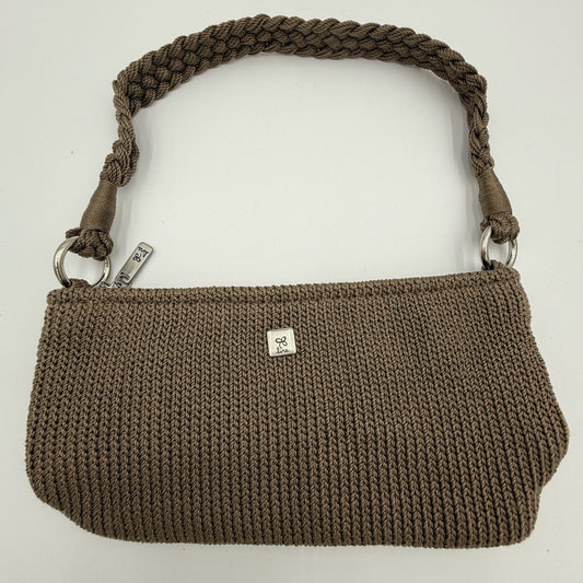 Vintage Tan Woven Women's Bag With Braided Handle by Lina
