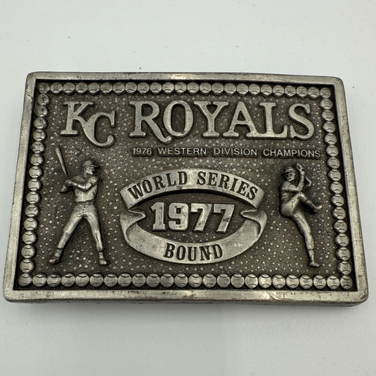 KC Royals 1977 World Series Bound Belt Buckle