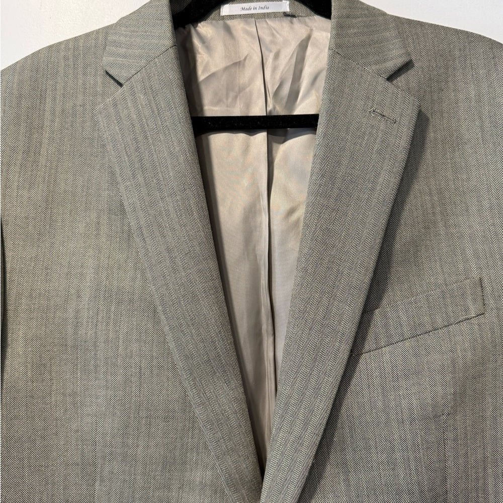 Ralph Lauren Classic Tan Herringbone Blazer Men’s Size 44 Long