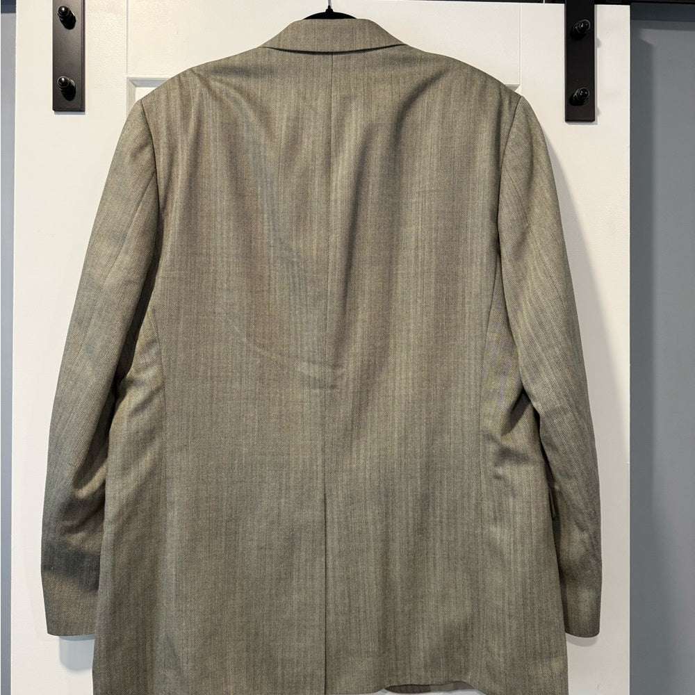 Ralph Lauren Classic Tan Herringbone Blazer Men’s Size 44 Long