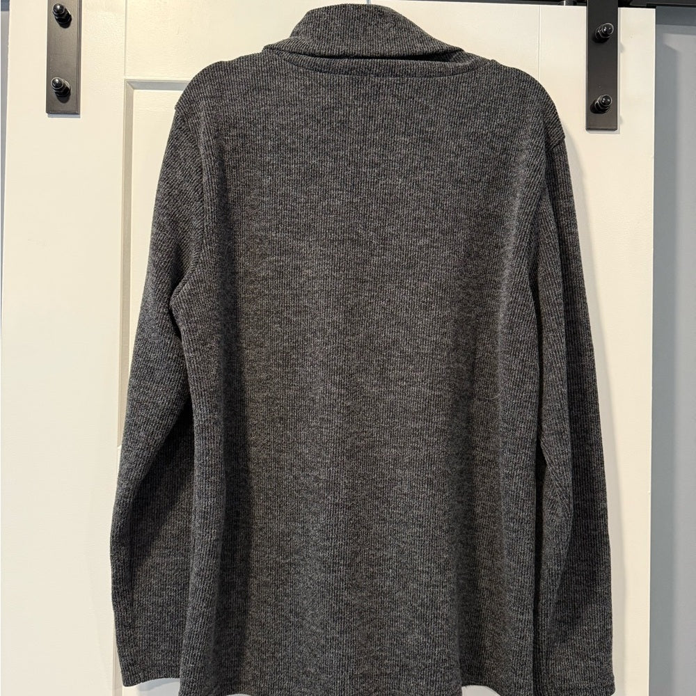 Men’s Lightweight Cozy Gray Turtleneck Sweater by Givon Size 2XL