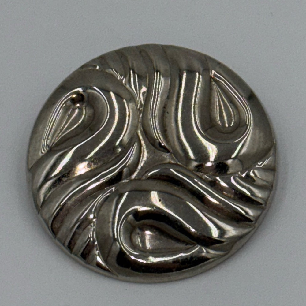 Vintage Silver-Tone Swirl Design Brooch