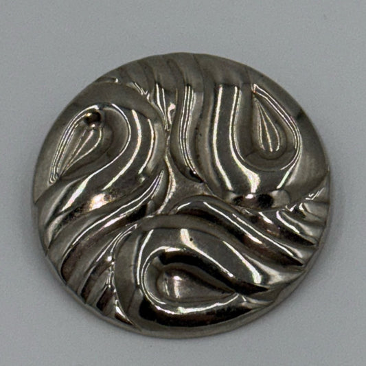 Vintage Silver-Tone Swirl Design Brooch